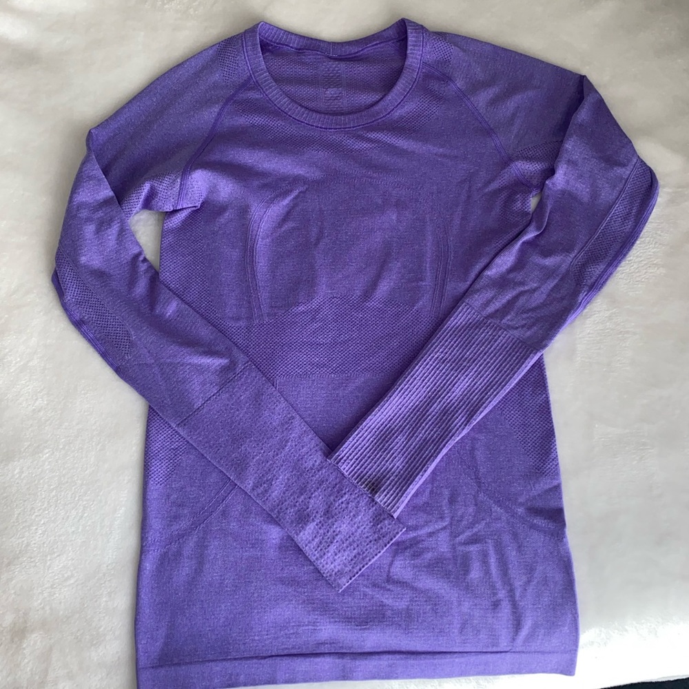 Purple lululemon swiftly tech long sleeve